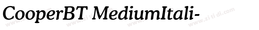 CooperBT MediumItali字体转换